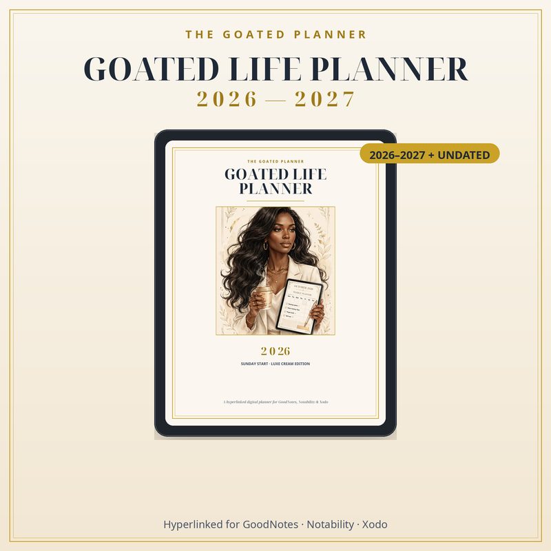 Digital Life Planner — Luxe Cream (GoodNotes) — spreadsheet planner cover